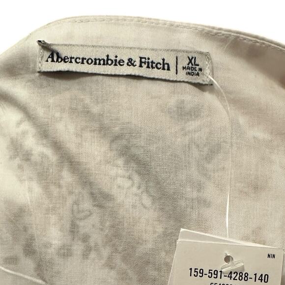 Abercrombie Tiered Midi Dress XL NWT Tan Brown Boho Flutter Sleeve Cottagecore - Picture 7 of 8